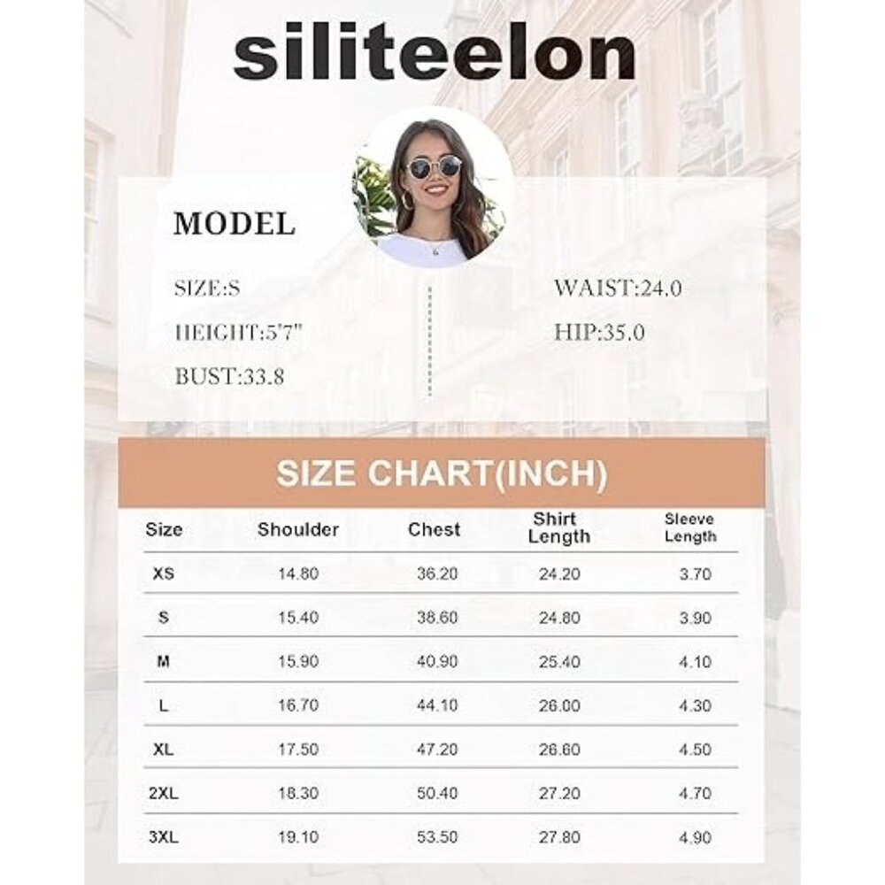 Siliteelon Women's Short Sleeve  V Neck Button Down Dress Shirt Blouse Dark Pink - Picture 6 of 6